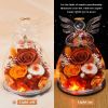 Gifts for Mom Birthday Gifts for Women Preserved Rose Forever Flower in Glass Angel Figurines Fresh Flowers for Delivery Anniversary Mothers Day Real