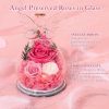 Gifts for Mom Birthday Gifts for Women Preserved Rose Forever Flower in Glass Angel Figurines Fresh Flowers for Delivery Anniversary Mothers Day Real