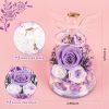Gifts for Mom Birthday Gifts for Women Preserved Rose Forever Flower in Glass Angel Figurines Fresh Flowers for Delivery Anniversary Mothers Day Real