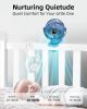 Portable Mini Personal Fan, Small Rechargeable Battery Powered Stroller Fan for Desk, Strong Clamp Grip, 360° Rotation, 3-Speed, LED Display