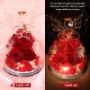 Gifts for Mom Birthday Gifts for Women Preserved Rose Forever Flower in Glass Angel Figurines Fresh Flowers for Delivery Anniversary Mothers Day Real