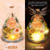 Gifts for Mom Birthday Gifts for Women Preserved Rose Forever Flower in Glass Angel Figurines Fresh Flowers for Delivery Anniversary Mothers Day Real