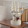 Halloween Decorations Indoor Skeleton Hand Ring Holder Tealight Candle Holder for Gothic Table Decor Jewelry and Earring Organizer