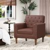 Mid Century Modern Accent Chair with Button Tufted Decoration and Rivets