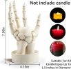 Halloween Decorations Indoor Skeleton Hand Ring Holder Tealight Candle Holder for Gothic Table Decor Jewelry and Earring Organizer