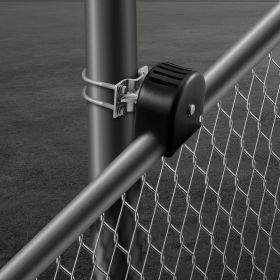 Sliding Gate Kit W/ U-Shaped Groove 4 Track Wheels/Cover For Cantilever (Option: Silver)